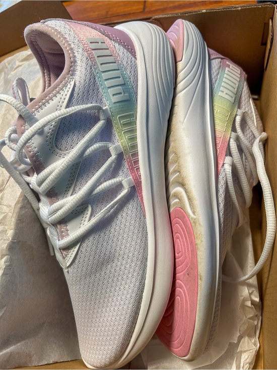 Puma Shoes - Puma Women's White Athletic Sneakers with Pastel Pink, Mint & Lilac Accents